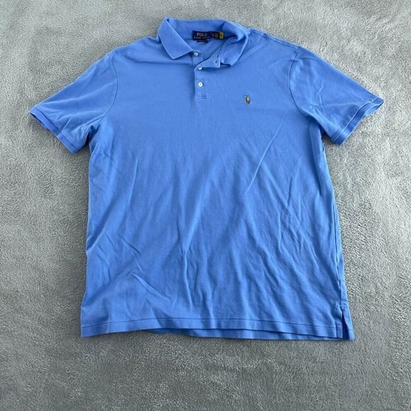 Polo Ralph Lauren Classic Fit Blue Polo Shirt Mens Size XL 4734 - Picture 1 of 8